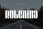Rokexina - Tall & Condensed Font, a Sans Serif Font by QR Design Studio (Thumbnail 1 of 7)