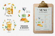 Watercolor - Orange and Mango, a Decorative Illustration by bylin_illustration (Thumbnail 5 of 6)