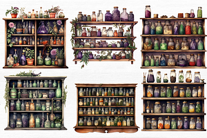 Watercolour Witches Apothecary Cabin