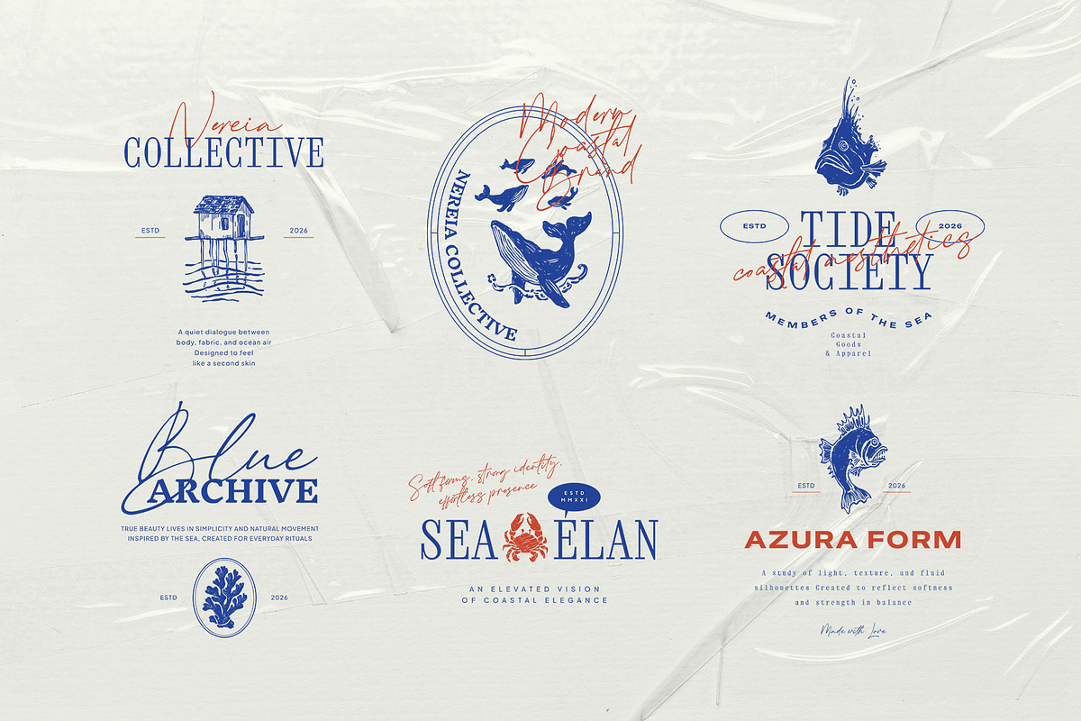 Ocean | Logo & Illustration Kit P2, a Branding & Logo Template by KetteCreate (Photo 11 of 22)