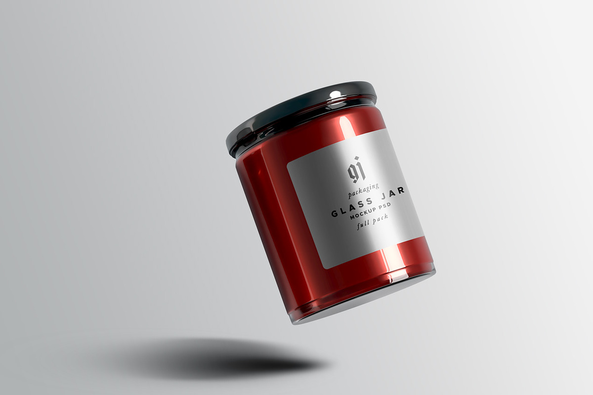 Glass Jar PSD Mockups, a Packaging Mockup by Graphicsfuel (Photo 6 of 6)
