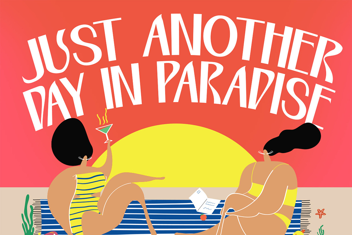 Tropical Maokai - Groovy Summer Font, a Sans Serif Font by Pekotype (Photo 10 of 14)