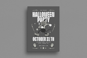 Monochrome Halloween Party Flyer, a Flyer Template by Guuver