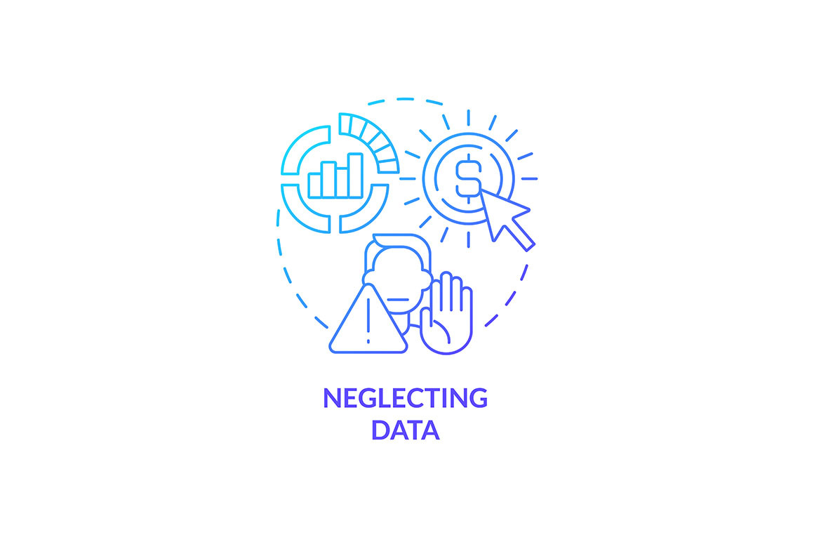Neglecting data blue gradient, an Icon by IMG Visuals