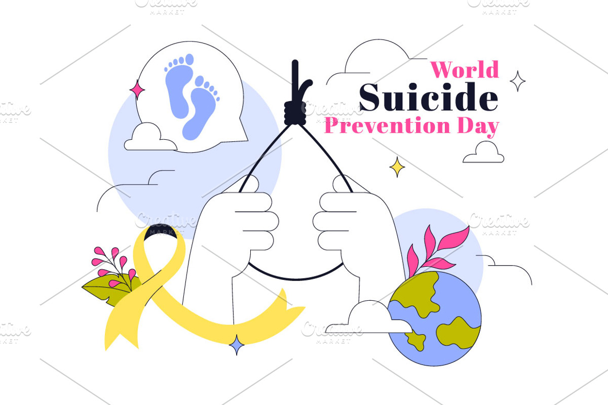 10 World Suicide Prevention Day, a Person Illustration by denayunebgt (Photo 4 of 4)