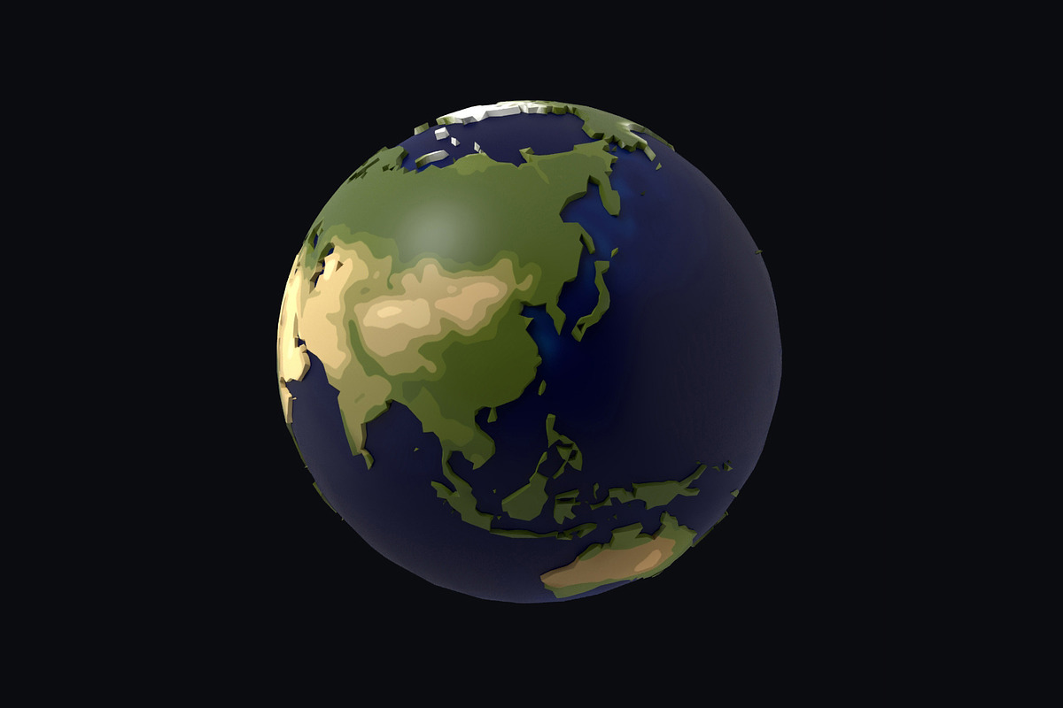 Earth low poly simple design cartoon, an Environmental 3D Model by CGTech (Photo 6 of 24)