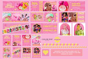 Pink Shop Banner Templates