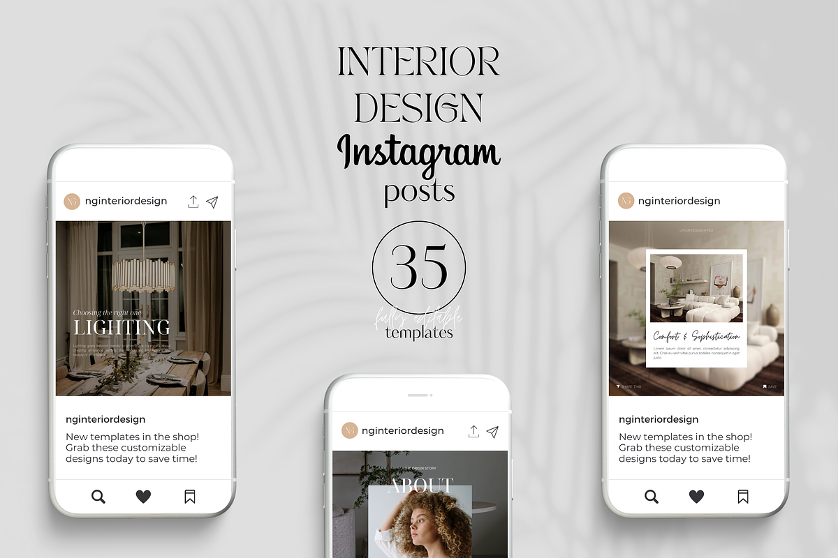 Interior Design Instagram Template, a Social Media Template by ...