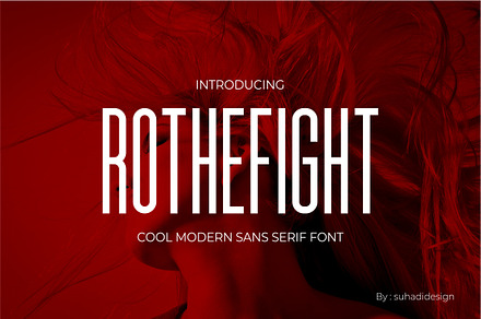 Rothefight branding sans serif font, a Sans Serif Font by suhadidesign