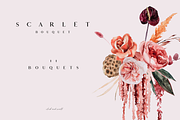 Scarlet bouquet - watercolor set, a Seasonal Illustration by Youksy (Thumbnail 4 of 13)