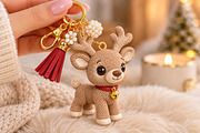 Christmas Reindeer Keychain STL, an Object 3D Model by Layerology (Thumbnail 1 of 3)