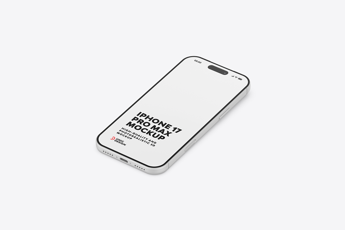 iPhone 17 Pro Max Mockup, an iPhone Mockup by UnicDesign (Photo 7 of 15)