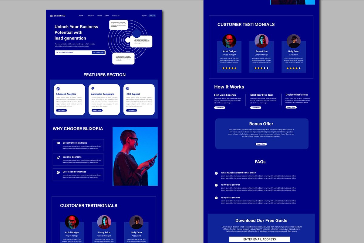 Lead Generation Landing Page, a Landing Page Template by MightyDesign (Photo 2 of 6)