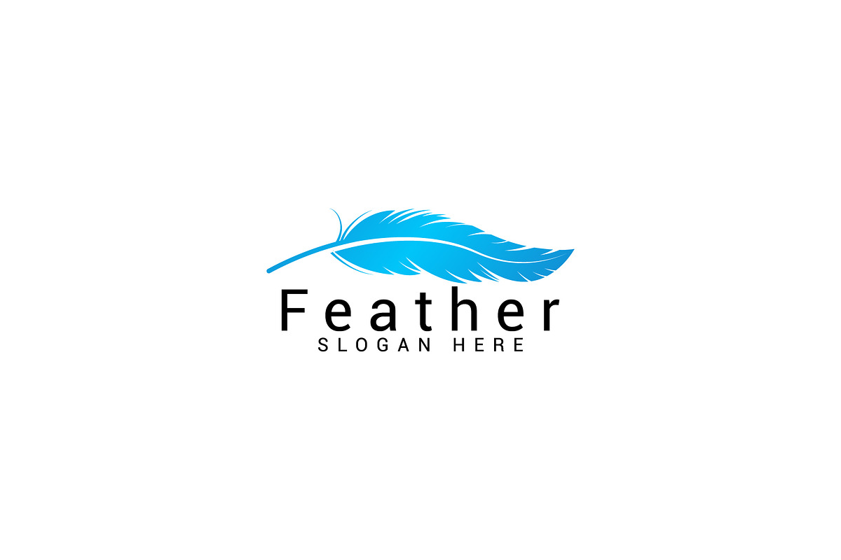 Feather logo design concept, a Branding & Logo Template by Logo_Luck