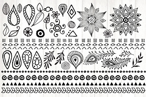 Boho Design Elements Clipart