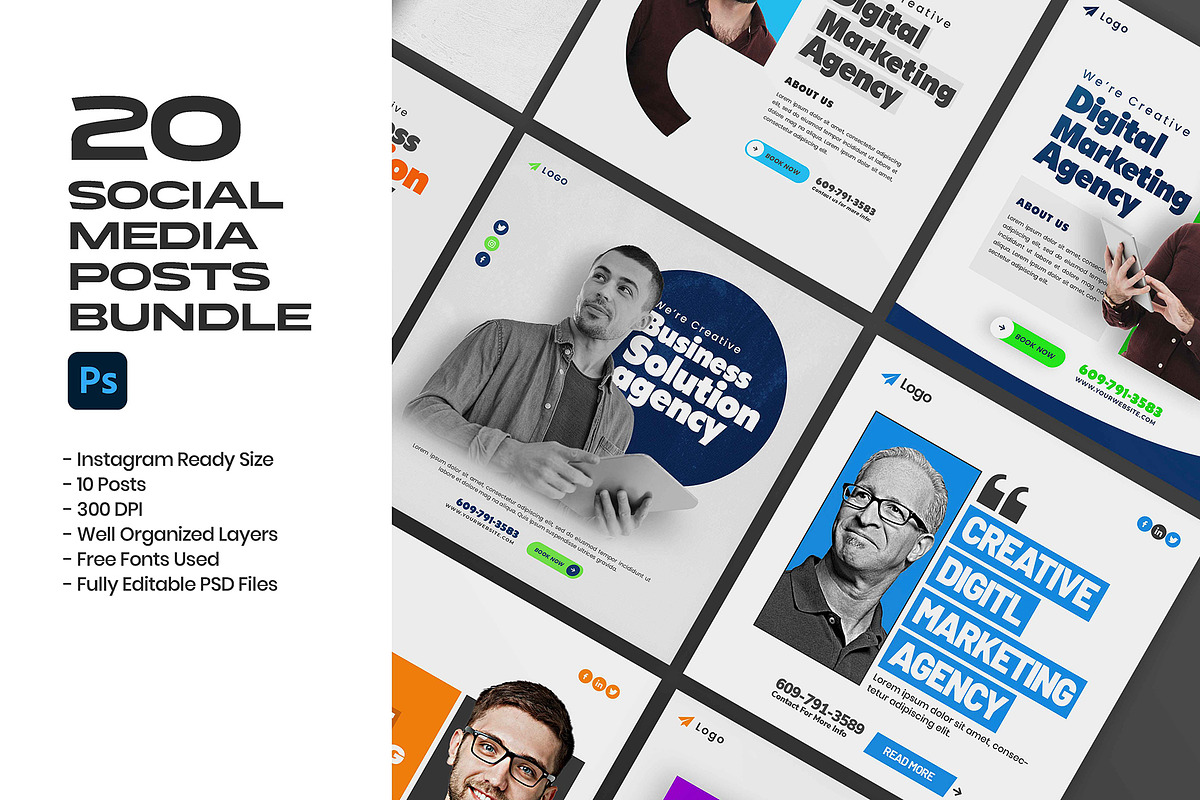 Marketing Agency Posts Bundle, a Social Media Template by Saman Osama (Photo 5 of 5)