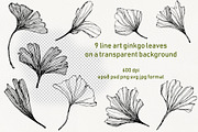 Gingko leaves floral patterns, a Pattern Graphic by Dina Guiter (Thumbnail 2 of 14)