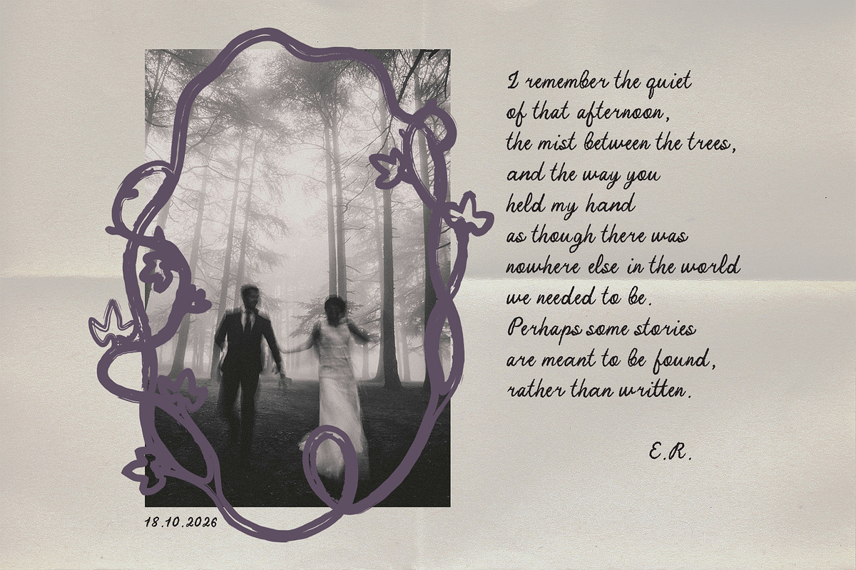 The Quiet Season Vintage Script Font, a Handwritten Font by Cute Atelier (Photo 5 of 9)