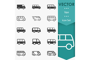 Van icons vector