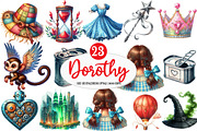Wizard of Oz Clipart Dorothy Clipart, an Illustration by Watercolor design (Thumbnail 1 of 4)
