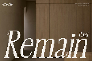 CS Remain Pixel, a Serif Font by Craft Supply Co.