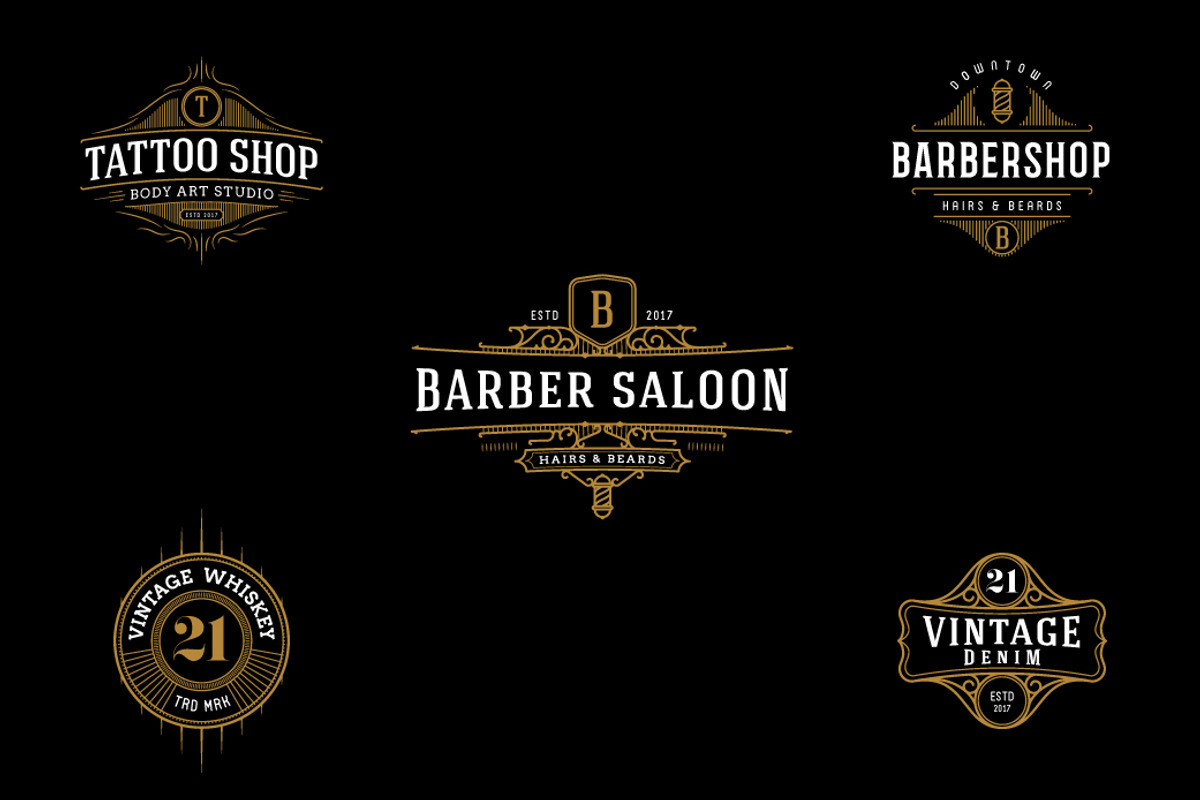 Vintage frame for logo, label design, a Branding & Logo Template by AlmaWorks (Photo 7 of 8)
