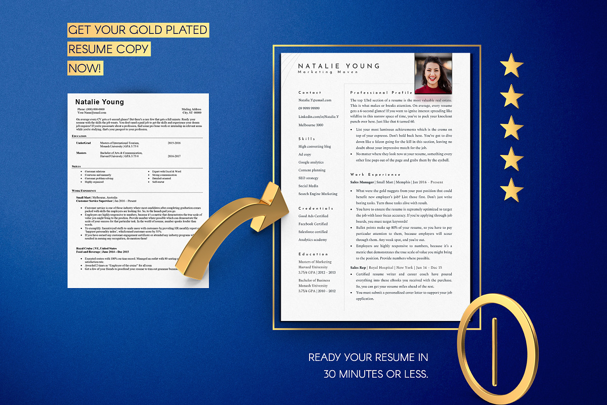 Marketing Resume Template Word, a Resume Template by Career Canvas (Photo 8 of 11)