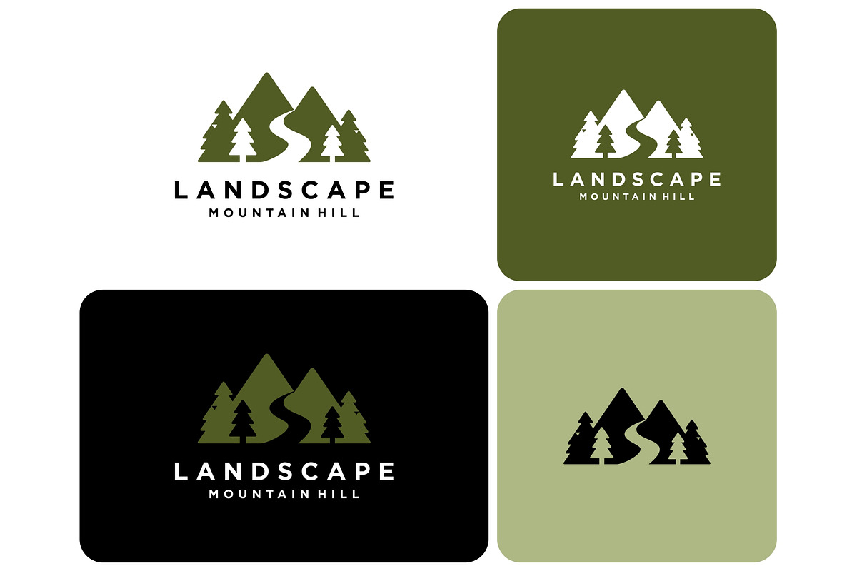 Mountain Valley Forest Road Logo, a Branding & Logo Template by ika trisiana (Photo 1 of 2)