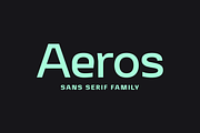 Aeros | Sans Serif Family, a Sans Serif Font by Ayca Atalay (Thumbnail 1 of 7)