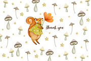 Watercolor squirrels collection., an Animal Illustration by Kira Konoshenko (Thumbnail 12 of 12)
