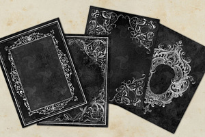 Distressed Black Frame Journal Paper