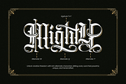 Vighty - Blackletter Font, a Blackletter Font by Sronstudio (Thumbnail 6 of 9)