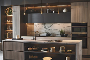Contemporary kitchen design that int, a Photo by LOGOCREATIVE