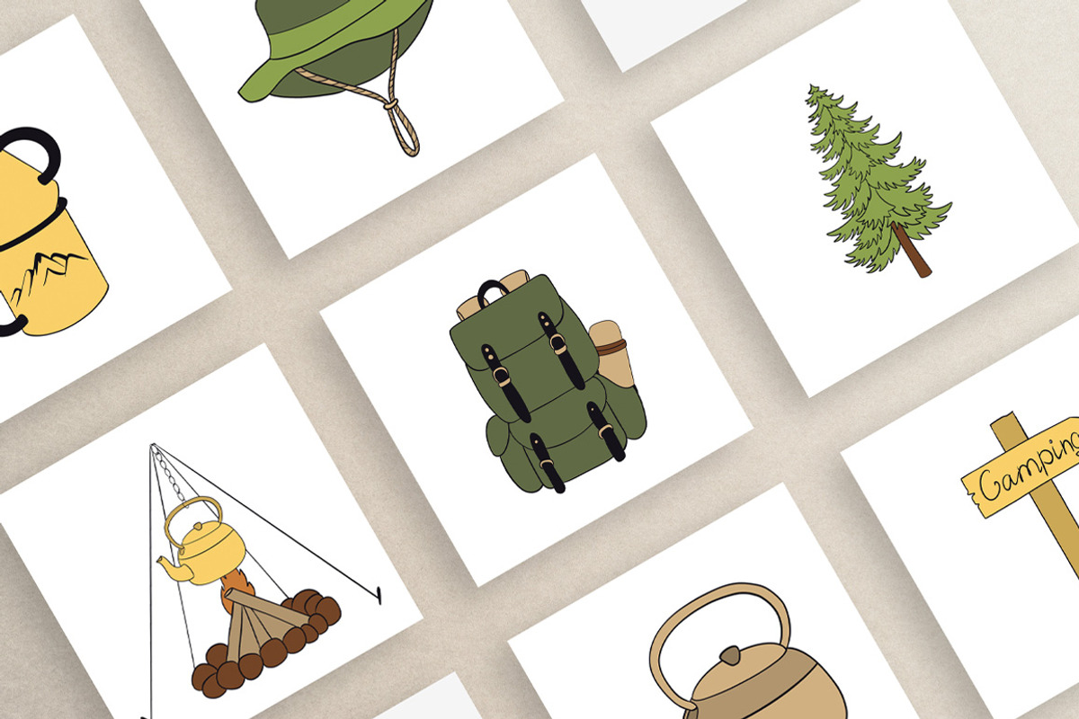 30 Procreate Stamps – Camping set, a Brush Add-On by Mari_Caliart (Photo 8 of 11)