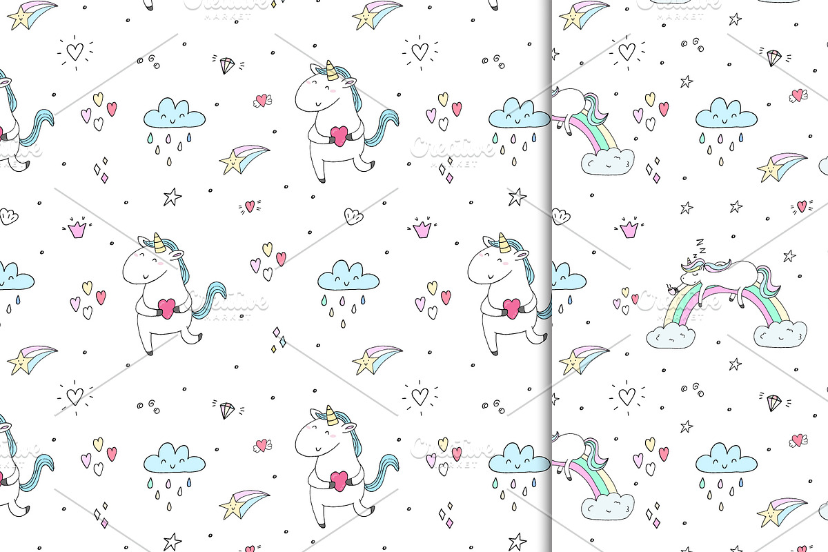Magic Unicorns collection!, a Background Graphic by Irene_Boiko_ART (Photo 6 of 15)