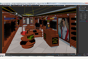 Clothing Store Interior Render Ready