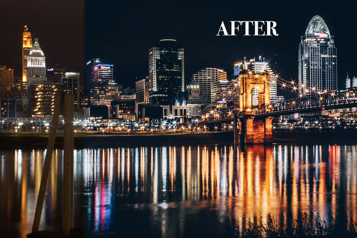 Nights and Lights Lightroom Preset, an Action Add-On by MP Photo and Presets