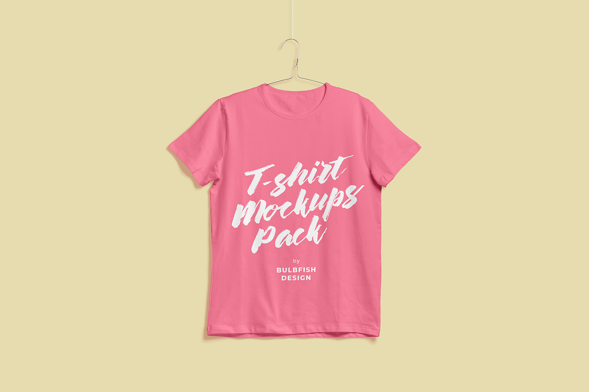 Customizable T-Shirt Mockups Pack, a Shirt Mockup by BULBFISH (Photo 8 of 13)