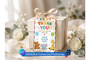 Gift label mockup