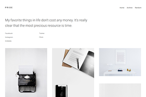 Pride: Minimal Tumblr Theme