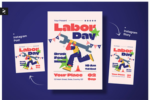 Creative Labor Day Flyer, a Flyer Template by Neermana