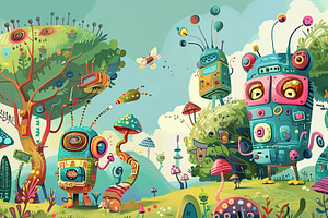 cheerful modern cartoon city full co, a Background Photo by Maylianaw28