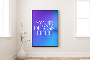 Poster On A Wall Mockup