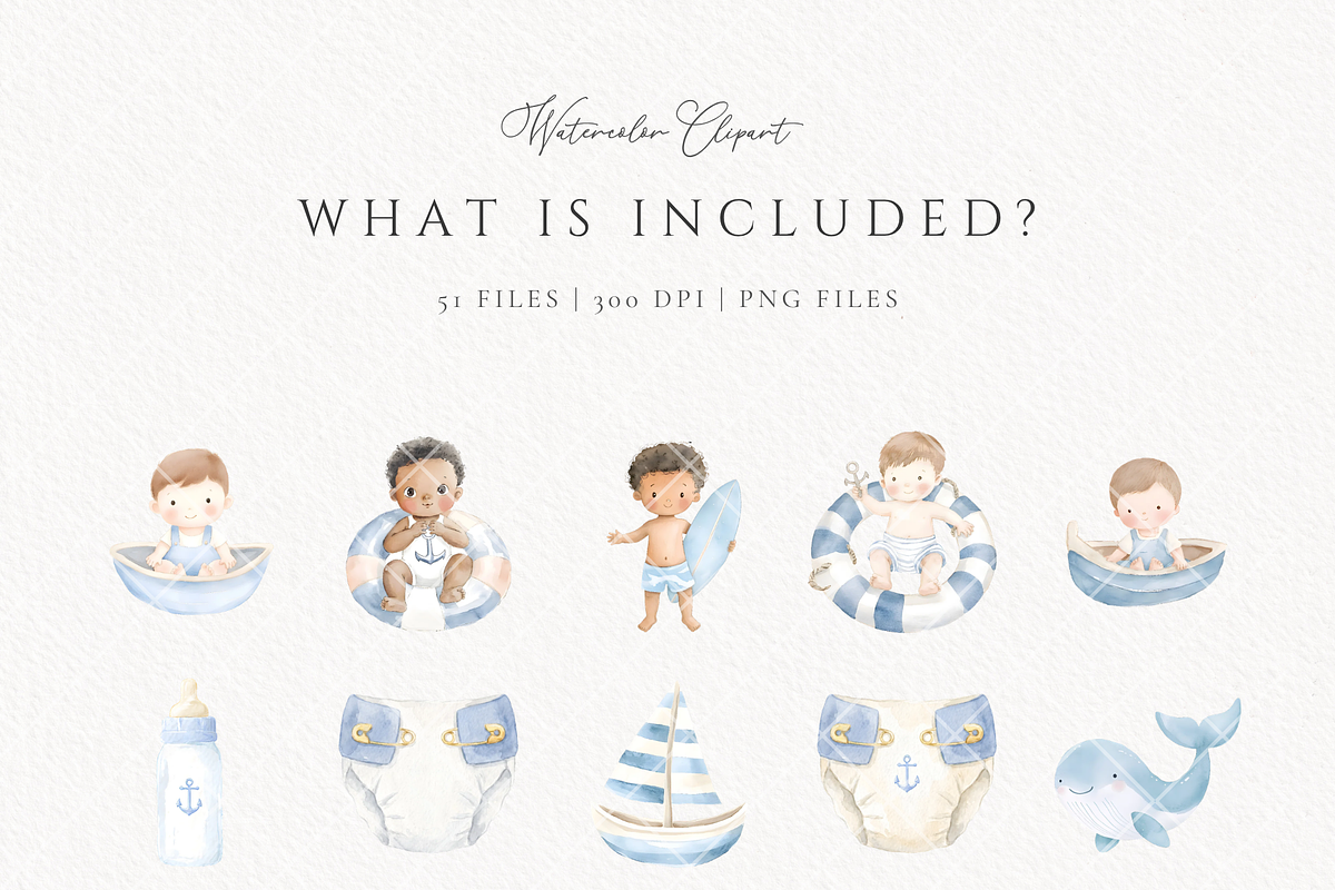Baby On Board baby shower Surf Beach, a Seasonal Illustration by Invite to Clipart (Photo 3 of 8)