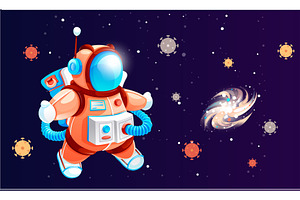 Cartoon Astronaut In Space, Signs Of