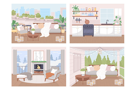 Scandinavian style home illustration, a Person Illustration by IMG visuals characters