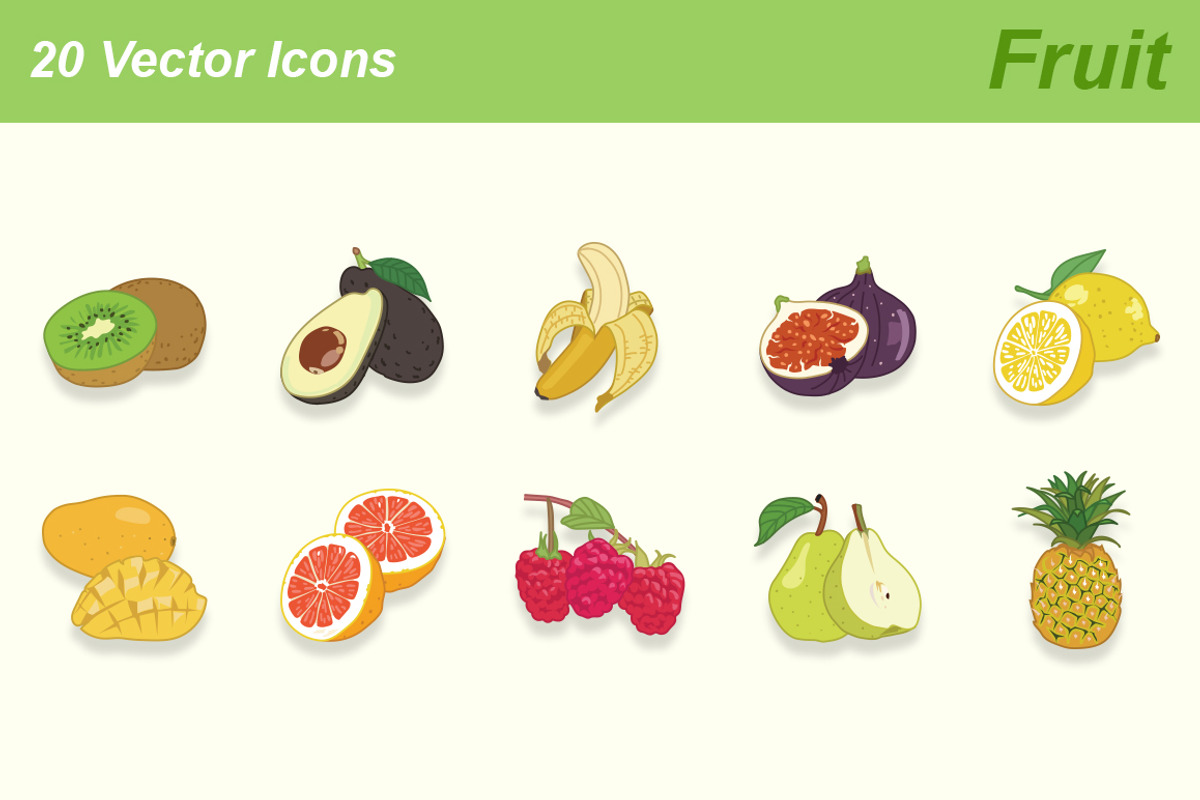 Fruit Vector Icons, an Icon by Jisun Park (Photo 2 of 2)