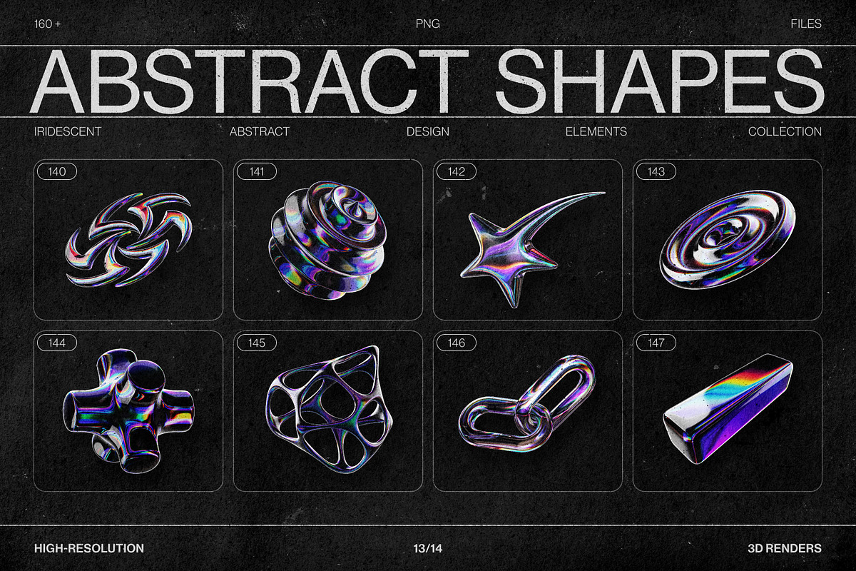 Chromatic Glass 3D Shapes Pack, an Object Graphic by Samolevsky (Photo 28 of 30)