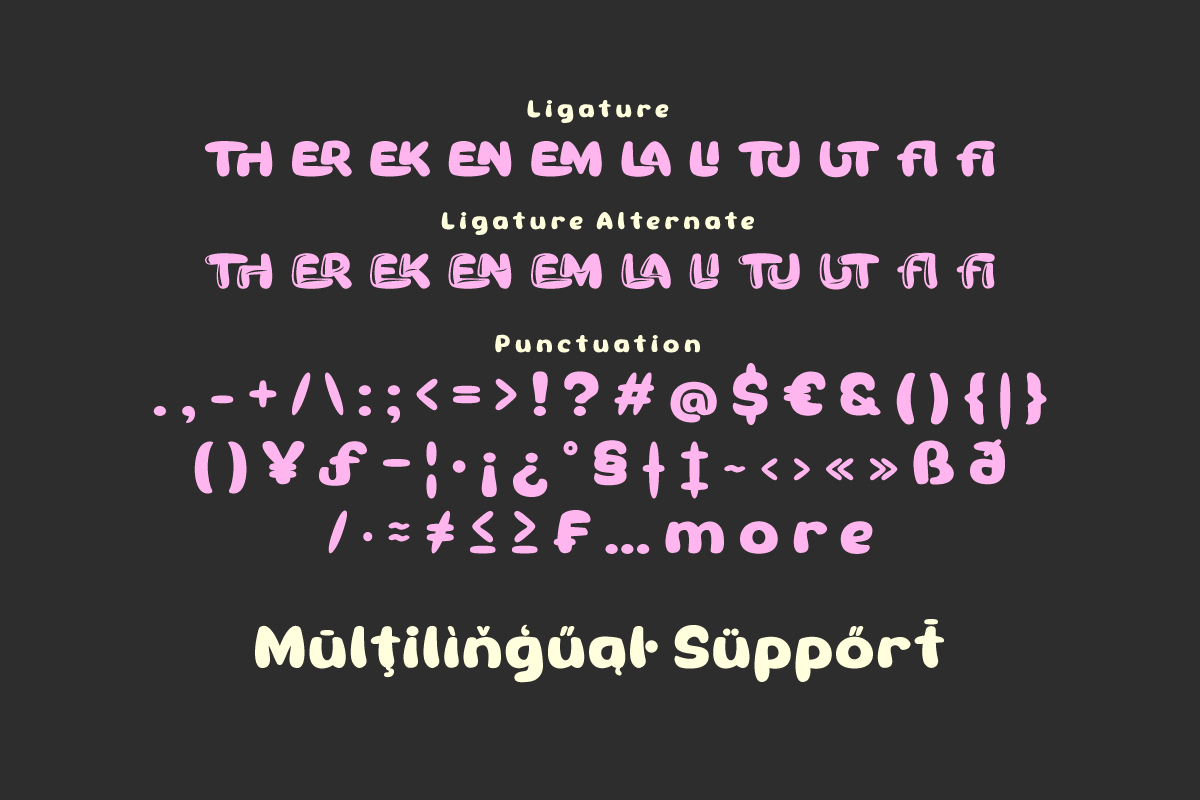 Theren - Bubble Display Font, a Sans Serif Font by twinstd (Photo 3 of 10)