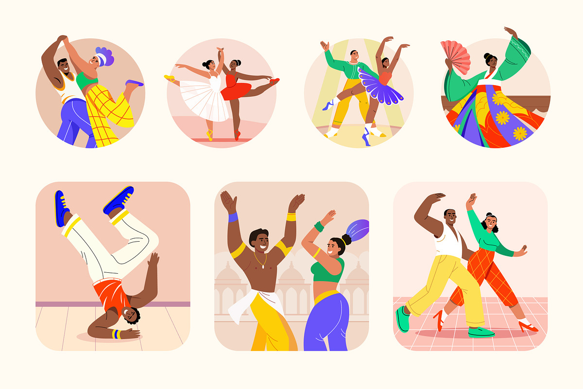 Animated Dance Vector Illustration, a Person Illustration by Brickclay (Photo 3 of 4)